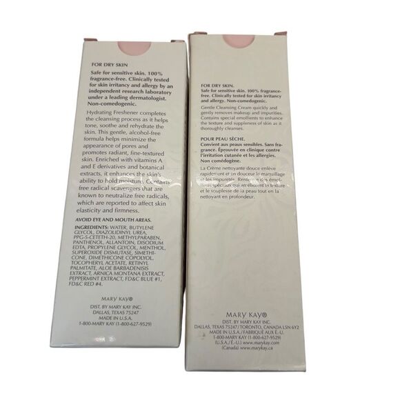 Mary Kay hydrating freshener formula skincare and GENTLE CLEANSING CREAM FORMULA - Picture 5 of 8